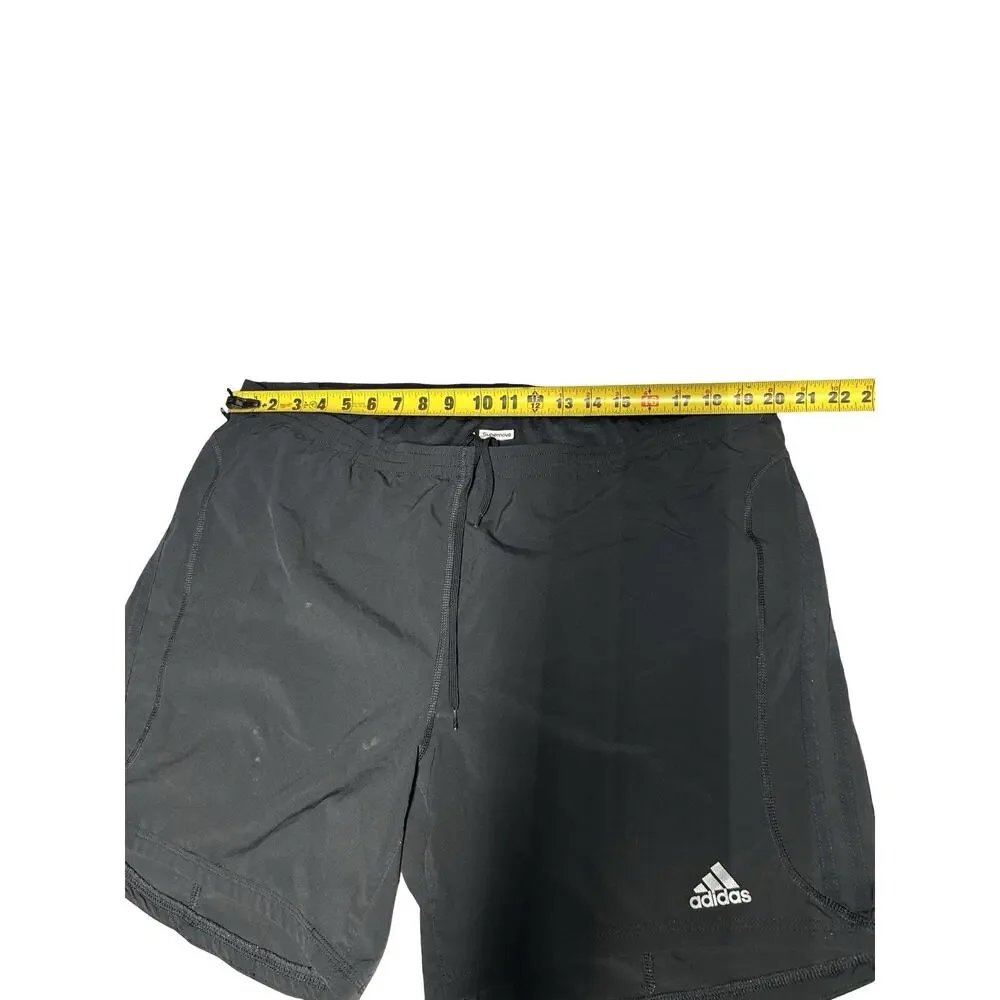 Adidas Men’s XL Black Running Athletic Shorts Drawstring Gym
